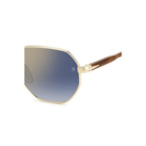 New DAVID BECKHAM Gold Square DB 1162/F/S 06J1V Sunglasses Women - Picture 3 of 4